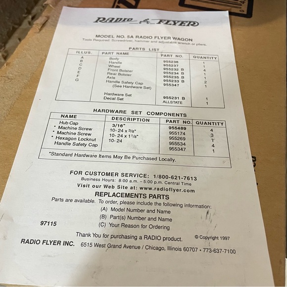 Radio Flyer Model 5 NL  Red Wagon ‘All State Insurance’ Edition Made In USA - Picture 6 of 7